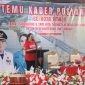 Ny.Lisa Wattimena Ketua TPP-PKK Kota Amjon memberikan sambutan dalam acara Temu Kader se-Kota Ambon (Foto:SS)