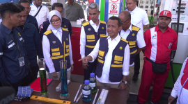 Menteri ESDM BAhlil Lahadalia Melakukan Pengecekan BBM di SPBU Wayame Kota Ambon - Foto:WP