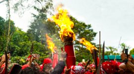 Api Obor Pattimura yang dinyalakan di Gunung Saniri, Tuhaha Saparua (Foto: SS)