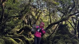Firdaus Ahmad Fauzi pada saat pendakian di Gunung Binaiya, (Foto:ist)
