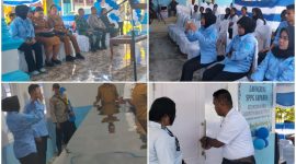 Prosesi serah terima kunci Dapur SPPG Saparua menandai dimulainya Program Makan Bergizi Gratis untuk anak-anak sekolah, Senin 17/11/2025 (Foto:EZF/Sakamena)