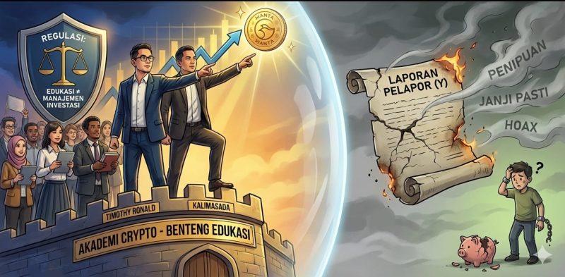 Ilustrasi: Akademi Crypto sebagai benteng edukasi vs laporan Kriminalisasi sepihak